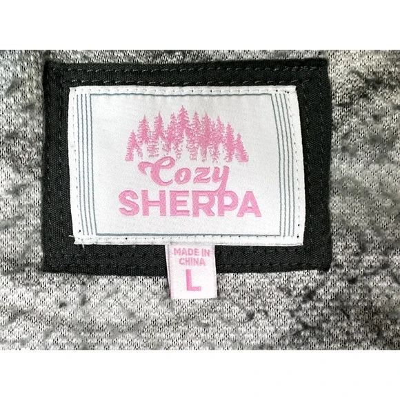 Cozy Sherpa Women's L 1/3 Zip Pullover Cozy Casual Camo Long Sleeve - Picture 3 of 4